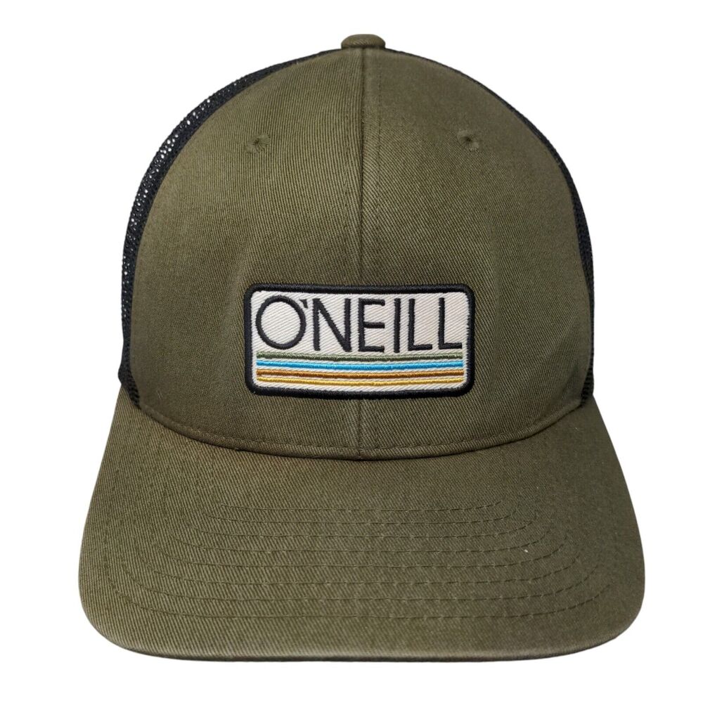 O'Neill Snapback Trucker Hat Green One Size Adjustable Mesh Back 6 Panel - Picture 1 of 7